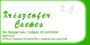 krisztofer csepes business card