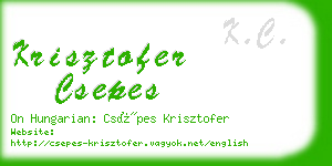 krisztofer csepes business card